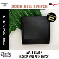 Mallia by Legrand Rocker Wall Push Switch (Matt Black) For HDB BTO EC Condo Wired Door Bell Door Chime - 282040