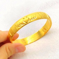 Gelang Emas Pasir Vietnam Wanita Asli 999 Warna Emas 24K Gelang Emas Pernikahan Gysophila Perhiasan Tidak Pudar
