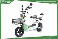 จักรยานไฟฟ้า electric bike สกู๊ตเตอร์ไฟฟ้า e-scooter ขับขี่ง่ายสบาย แบบ 2 ที่นั่ง Outlet2020 （แถมฟรีแบตเตอรี่4ก้อน ）