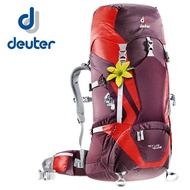 【Deuter 德國】ACT Lite 45+10SL 拔熱式透氣背包 登山背包 女款 紫/紅 (3340215)