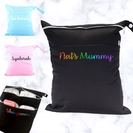 Personalised Customised Portable Baby Waterproof Diaper Wet Swimming Bag with Printed Name