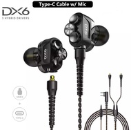 PLEXTONE DX6 3 Hbrid Drivers Type-C Jack Detachable Headphones Noice Reduction In-Ear Earphones
