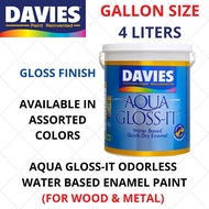 Davies Gallon Aqua Gloss It Enamel Odorless Paint Wood Metal 4L