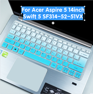 สำหรับ Acer Aspire 5 Swift 5แป้นพิมพ์ป้องกัน SF314-52G-5079 536Y 14 ''เคสใส่โน๊ตบุ๊ค2020ซิลิโคนบางซิลิโคนแป้นพิมพ์แล็ปท็อปฟิล์มป้องกันฝุ่น