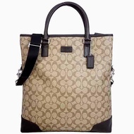 【COACH】經典C LOGO防水PVC折疊兩用包(卡其色)