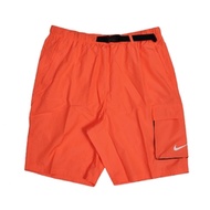 Nike 短褲 Volley Swim Short 海灘褲 男 Belted Packable可收納 快乾 橘白 NESSB521821