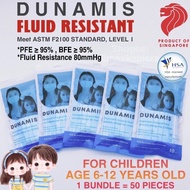 [MADE IN SINGAPORE] DUNAMIS • HSA-Licensed • Fluid Resistant Medical Mask • KIDS: 6-12YO • 50 PC