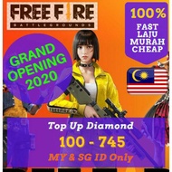 MURAH PALING MURAH CHEAP CHEAPEST FREE FIRE TOPUP DIAMOND DIAMONDS 💎💎 (100 to 745) 100% Original Garena Official