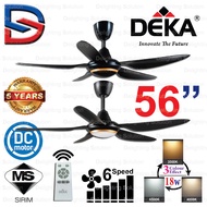 Deka DC2 311 / 313L 56" Remote Ceiling Fan With Led Light 3 Tone Color