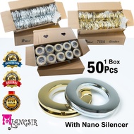 ❡✐◆  MYLANGSIR Curtain Eyelet Ring/Cincin Langsir Nano Silencer/Ring Grommet Top/Harga Borong(50pcsx1 Kotak)