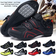 Breathable Mesh Road Bike Shoes Cycling Shoes Men Spin Unlocked Bike Bicycle Road Biking Lock Shoes MTB Cycling Accessories Self-Locking Shoes