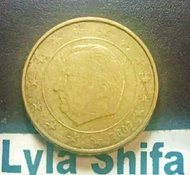 koin euro belgia 50 cent acak tahun belgiim belgie