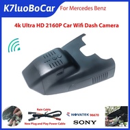 4K 2160P Full HD Night Vision Wifi 24H Car Dvr Camera Dash Cam for Mercedes Benz B Class w246 w247 B180 B200 B250 B260 2011 2019
