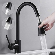360 Kitchen Basin Sink Swivel Pull Out Faucet Sprayer Hot Cold Water Mixer Tap