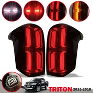 ไฟท้ายแต่ง LED รุ่น มิตซูบิชิ ไทรทัน MITSUBISHI TRITON ปี 2015 - 2018 สีสโม๊ค รวมชุดสายไฟ 1 คู่