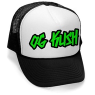 Interstate Apparel Men's Green Graffiti OG Kush Black/White Trucker Hat