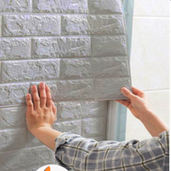 (TURUN HARGA) All Group DTG - Wallpaper Dinding PVC -Self BRICKFOAM 3D TIMBUL