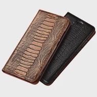 Genuine Leather Ostrich Pattern Flip Cover Kickstand Phone Cases For LG V60 ThinQ/LG V50 ThinQ/LG V40/LG V30/LG V20 Case Coque