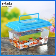 【DUDU Pet】Portable กล่องสัตว์เลี้ยงปีนเขาสัตว์เลี้ยงกล่องแยกปลาสัตว์เลื้อยคลานสแควร์กล่องขนส่งและกล่องเลี้ยง (สีสุ่ม)