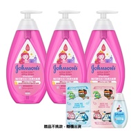 嬌生嬰兒 活力亮澤洗髮露500ml(全新配方)(3入組)加送POLI巾+洗髮100ml