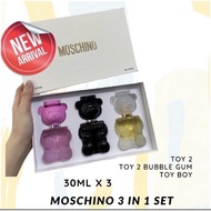 GIFT SET 💯 Original Perfume Moschino 3 in 1 30ML Gift Set For Men and Women - Minyak Wangi Set lelaki Perempuan