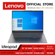 Lenovo IdeaPad Slim 5i Pro (82L90009SB) 16inch QHD (2560 x 1600) IPS 120Hz 100% sRGB, 350Nits | Intel Core i7-11370H | 16GB DDR4 | GeForce MX450 | 2Y Premium Care