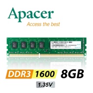 Apacer 8GB DDR3 1600 1.35V 桌上型記憶體