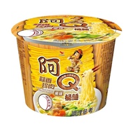 【阿Q桶麵】蒜香珍肉風味桶 12入(獨特蒜香口味搭配Q彈非油炸麵條)