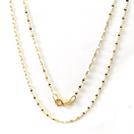 Princely necklace สร้อยคอทองคำแท้18k รุ่น ลายจันทร์กระพริบ