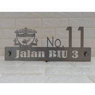house number plate stainless steel