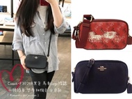 *vivi shop*美國正品COACH F30259 經典C logo馬車標誌 黑色真皮 雙層相機包(小號隨身) 側背包 斜背包.& 經典色大馬車 LOGO-雙層相機包-- (Outlet 直購100%正品櫃購入) -附購證.