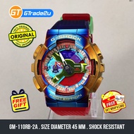 Casio G-Shock Men GM-110RB-2A GM110RB-2A Analog Digital GA110 Metal Bezel Rainbow Color Watch Blue Gold Pink Red Resin Band G Shock . watch for man . jam tangan lelaki . casio watch for men . jam g shock original gshock watch [READY STOCK]