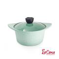 韓國LaCena 翡翠陶瓷不沾湯鍋22cm(附蓋)
