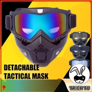 ♞Red Rabbit Sports Tactical Mask Special Forces Airsoft Paintball Full Face Anti-collision Goggles Polished Splash-proof Dust-proof UV Outdoor Military Fan Windproof and Fog-proof Cycling Transparent Glasses CS Face Mask Gas Mask Helmet Net Cover Air Gun