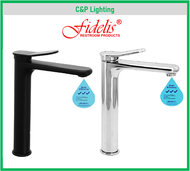 Fidelis Extended Body Basin Mixer Tap Coober Series Matte Black / Chrome FT-7102