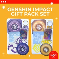 Genshin Impact Constellation Vision Keychain Sticker Gift Set  Gamer Merch Hutao Kazuha Account hd2a
