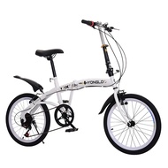 Bicycle 20 Inch Folding Bike 6 Speeds For Men Women Youngsters Teenagers Above 12 Years Old 20 inch Wheel Size Foldable Bicycle For Adult Children Person's Height 130 cm~175 cm Junior School Students Exercise Kid's Outdoor Sports Height Adjustable Bikes