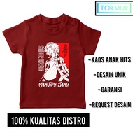 Baju Kaos Anak Laki Laki Anime Sano Manjiro mikey Tokyo Revengers Gang Manji Touman Distro