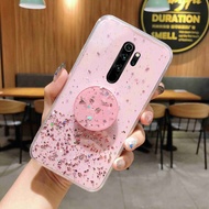 Arizino Casing REDMI 9 Redmi Note 8 Redmi Note 8 Pro Redmi Note 9S Redmi Note 9 Pro Redmi Note 9 Pro Redmi Note 9 Pro Max Casing Bintang Berkilau Sarung Ponsel Fashion Wanita Bening
