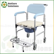 UniCare Solutions KDB-697L Heavy Duty High Quality Adult Commode Chair with Chamber Pot Arinola with chair