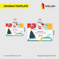Wellen Print - Print Greeting Card Hampers Christmas / Print Christmas Greeting Card Custom Parcel Gift Gift