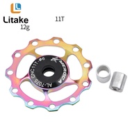 Litake 11T/13T Aluminium Alloy MTB Sepeda Gunung Sepeda Belakang Derailleur Pulley Jockey Roda Peta Sepeda Panduan Roller untuk 7/8/9/10 Kecepatan