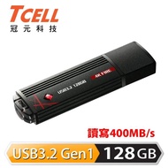 【TCELL 冠元】USB3.2 128GB 4K FIRE 璀璨熾紅隨身碟
