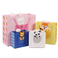 [MQLITTLESHOP] 10PCS Set Paper Bag Gift Bags Birthday Party Bag Christmas Gift Bag Goodie Bag Kraft Paper Bag CNY Kids