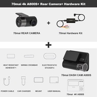 70mai Dash Cam 4K A800S Dual Sight 70mai A800S GPS ADAS Front and Rear Car DVR 2160P 4K 24H Parking 140FOV