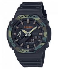 Casio 街頭軍事系列八角電子錶-迷彩綠 G-SHOCK GA-2100SU-1A