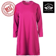 READY STOK! Baju Tshirt Muslimah Labuh Lengan Panjang Perempuan Wanita Top Casual Muslim Women Fashion Blouse Dress Suit Set Wear Long Sleeve Loose T Shirt Blaus Jubah Sportswear Raya SARRA Obadiah Humaira SMW1800 (SMW1801 Heliconia) by MAMAJOY