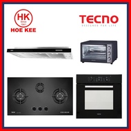 (HOB + HOOD + OVEN + TABLE OVEN) Tecno T938TRSV Glass Hob + Tecno Slimline Hood TH978TL-SS + Tecno Built-In Oven TBO630 + Tecno Table Electric Oven TEO2800