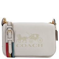 COACH女士馬車logo皮質肩背斜挎包F72703|春夏5折起♥滿額再折500|全館免運