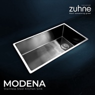 ZUHNE Modena Single Bowl 16-Gauge Stainless Steel Undermount Kitchen Sink Basin with Accessories (2022 Upgraded Version)